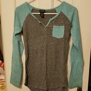 Teal/Grey long sleeve